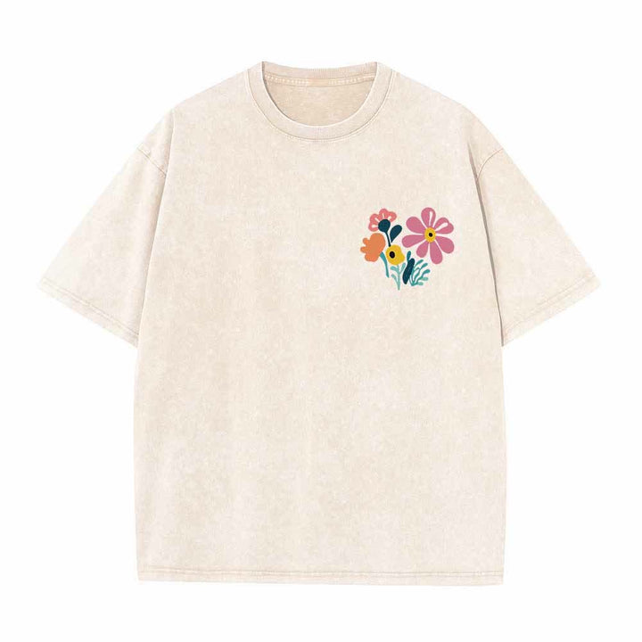 Christianartworkshop Dad gracias al Señor Salmo 136:1 Pequeño cofre Jarrón floral Ramo Camiseta lavada de doble cara - image 5