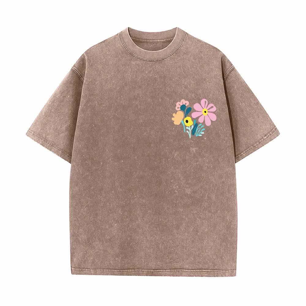 Christianartworkshop Dad gracias al Señor Salmo 136:1 Pequeño cofre Jarrón floral Ramo Camiseta lavada de doble cara - image 20
