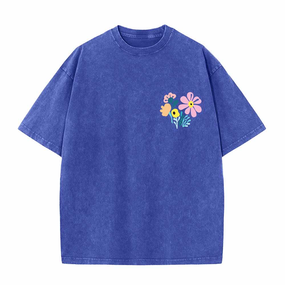 Christianartworkshop Dad gracias al Señor Salmo 136:1 Pequeño cofre Jarrón floral Ramo Camiseta lavada de doble cara - image 17