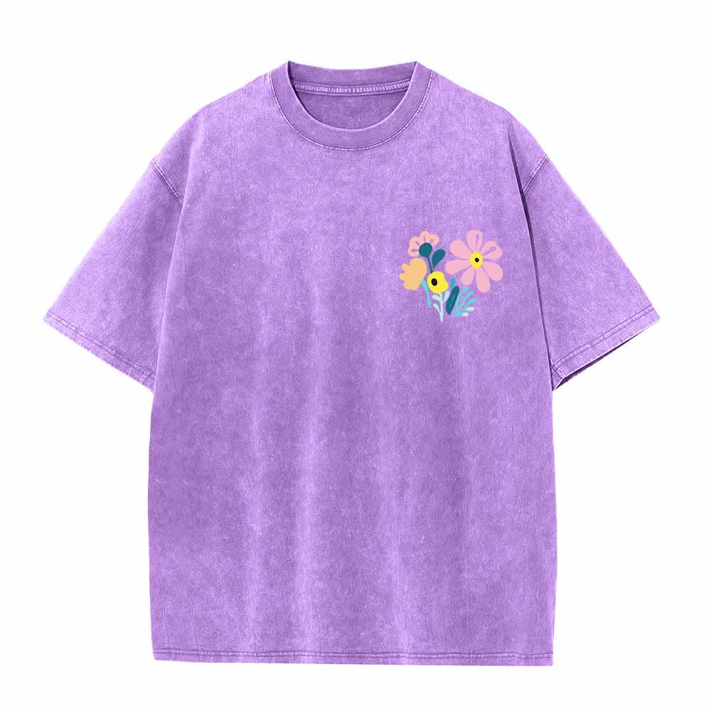 Christianartworkshop Dad gracias al Señor Salmo 136:1 Pequeño cofre Jarrón floral Ramo Camiseta lavada de doble cara - image 8