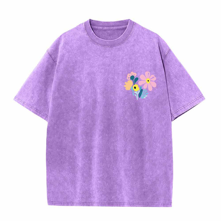 Christianartworkshop Dad gracias al Señor Salmo 136:1 Pequeño cofre Jarrón floral Ramo Camiseta lavada de doble cara - image 8