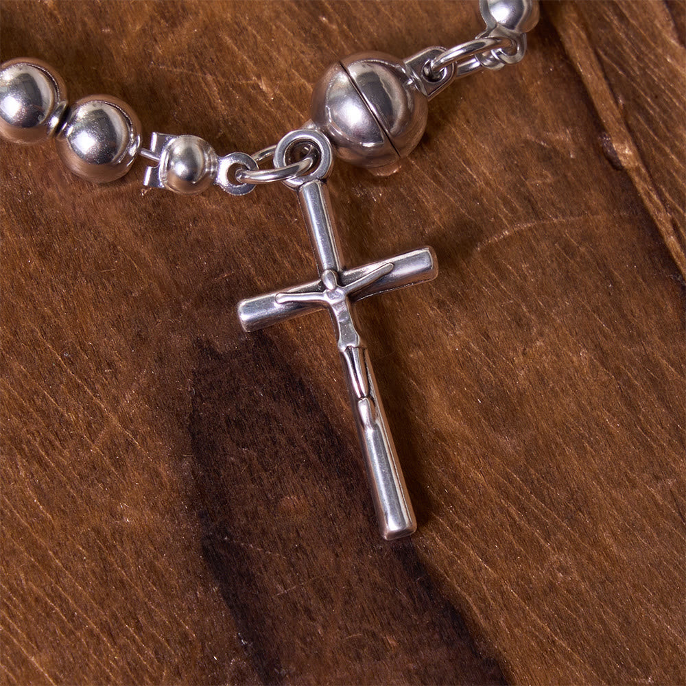 Christianartworkshop Pulsera de rosario de cuentas versátil y combinable: emblema de cálida bendición celestial. - image 14