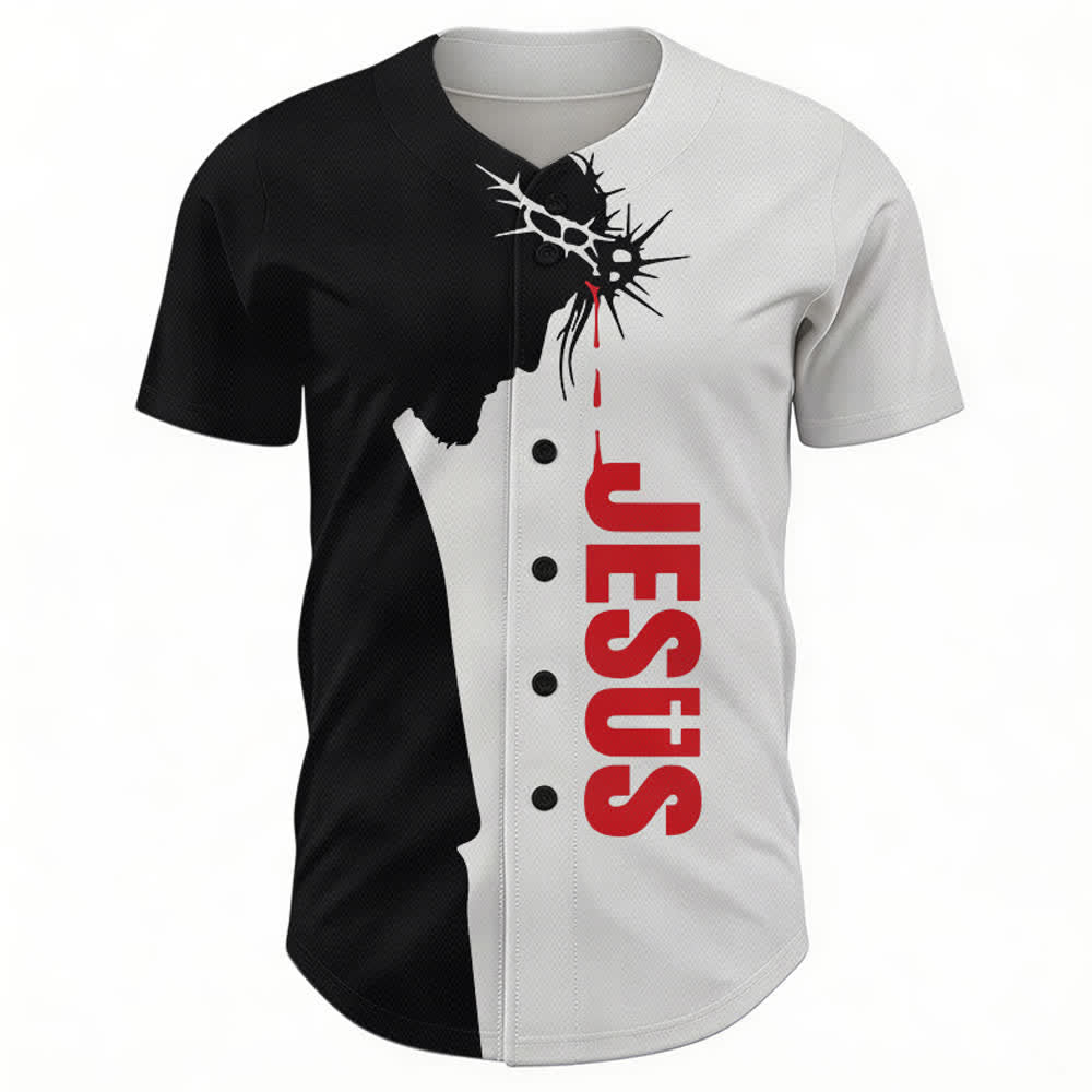 Christianartworkshop Camiseta de béisbol unisex "Jesús, mi todo dividido en la fe" - image 1