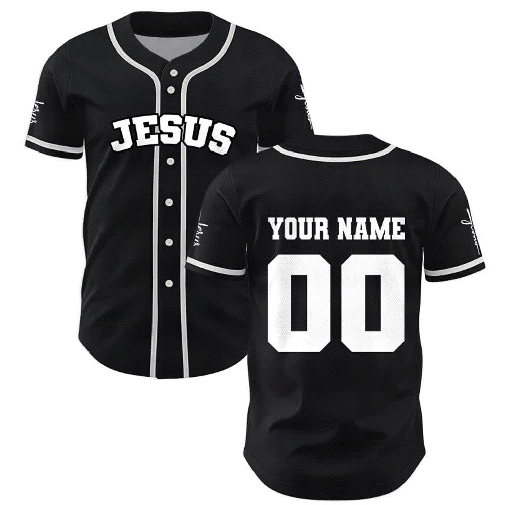 Christianartworkshop Camiseta de béisbol unisex personalizada con diseño clásico de Jesús. - image 1