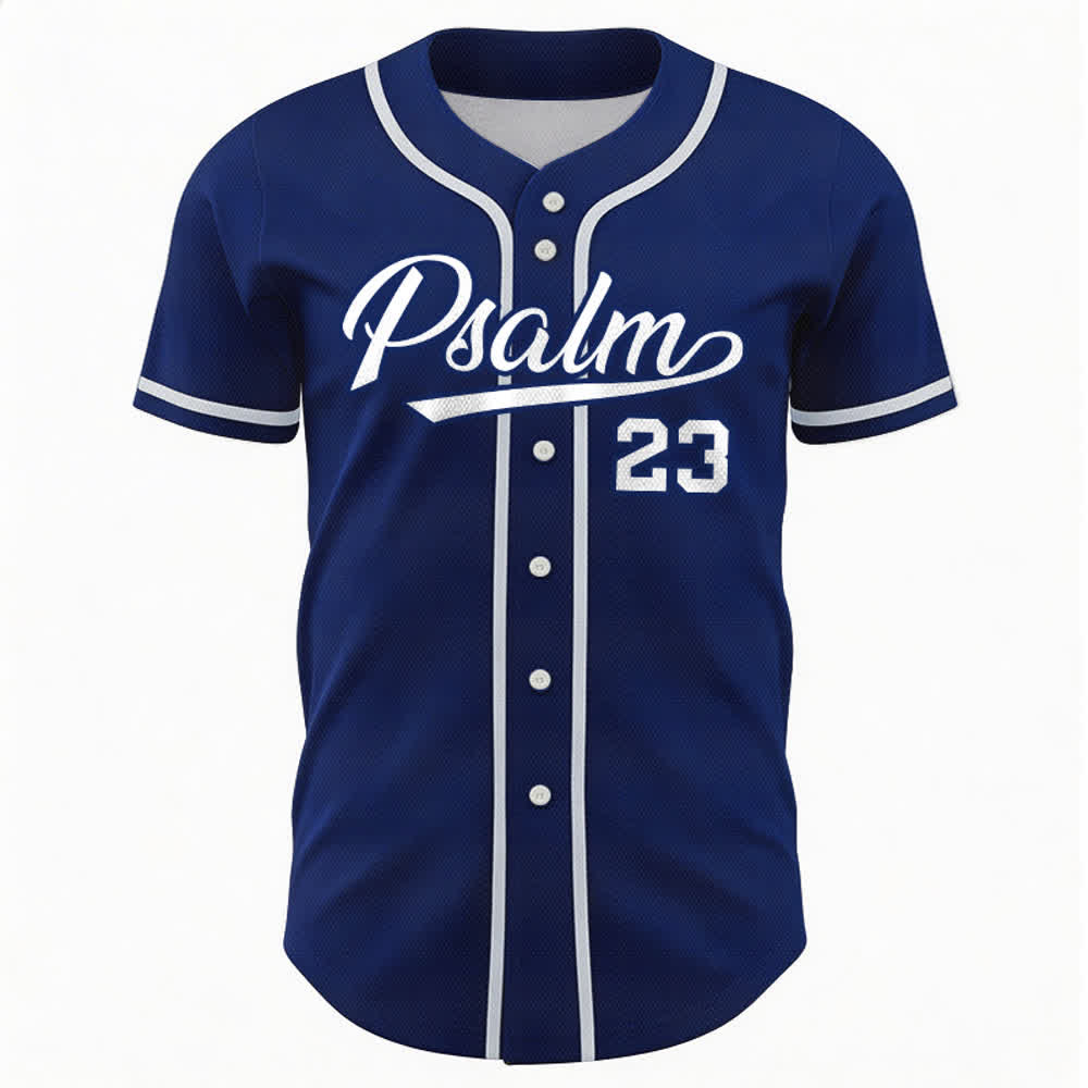 Christianartworkshop Camiseta de béisbol unisex estilo deportivo retro Salmo 23 - image 1