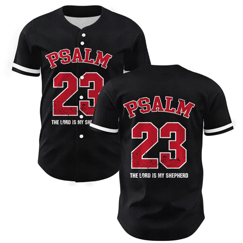 Camiseta de béisbol con el Salmo 23 de Christianartworkshop : El Señor es mi pastor. Camiseta deportiva devocional. - 5XL - image 0