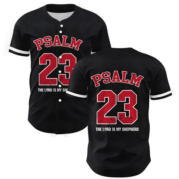 Camiseta de béisbol con el Salmo 23 de Christianartworkshop : El Señor es mi pastor. Camiseta deportiva devocional. - 5XL - image 0