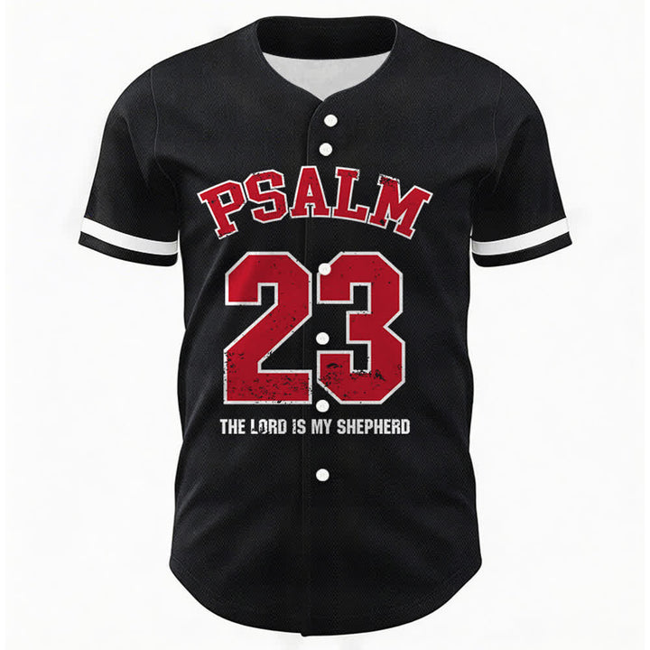 Camiseta de béisbol con el Salmo 23 de Christianartworkshop : El Señor es mi pastor. Camiseta deportiva devocional. - image 1
