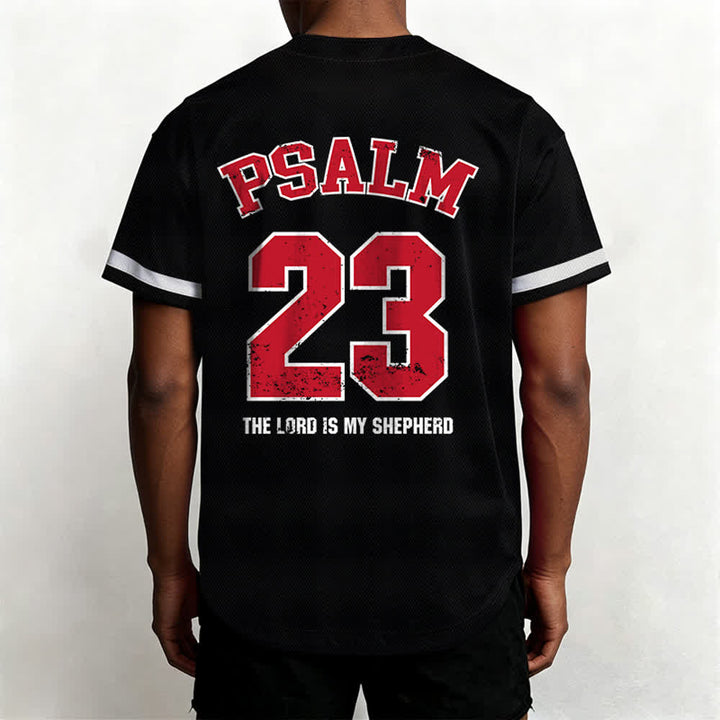 Camiseta de béisbol con el Salmo 23 de Christianartworkshop : El Señor es mi pastor. Camiseta deportiva devocional. - image 5