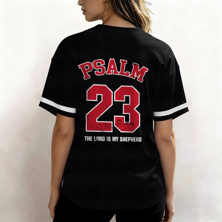 Camiseta de béisbol con el Salmo 23 de Christianartworkshop : El Señor es mi pastor. Camiseta deportiva devocional. - image 3