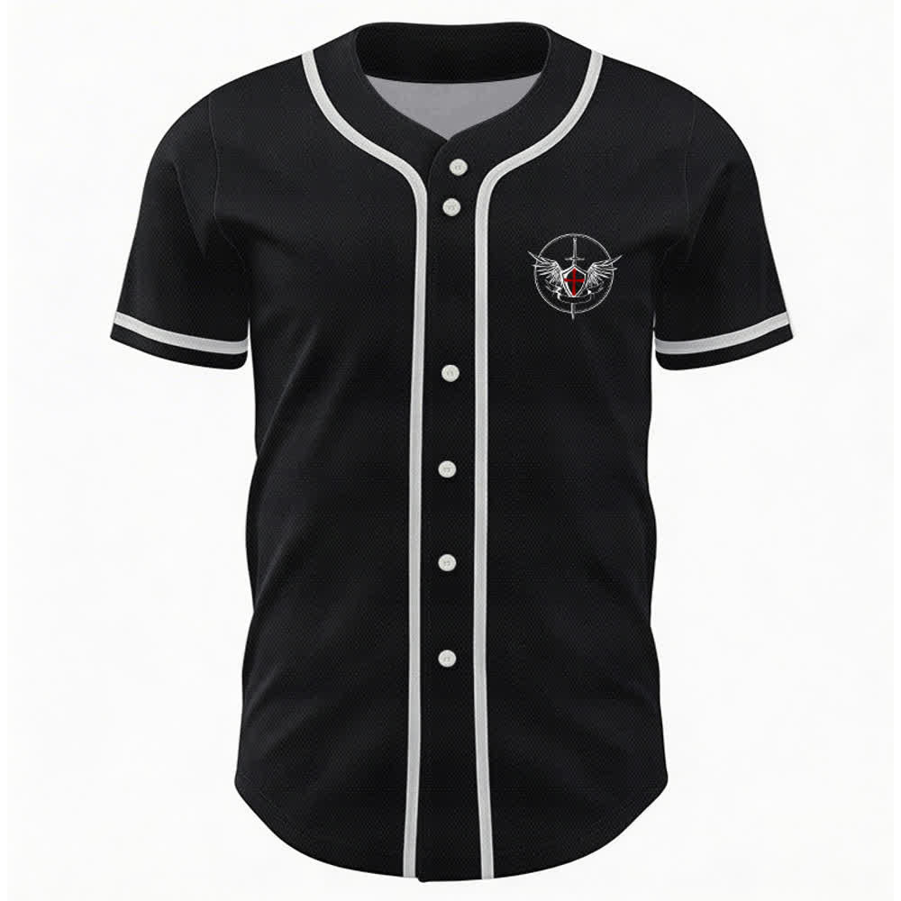 Christianartworkshop Camiseta de béisbol unisex "San Miguel Arcángel Defiéndenos" - image 9