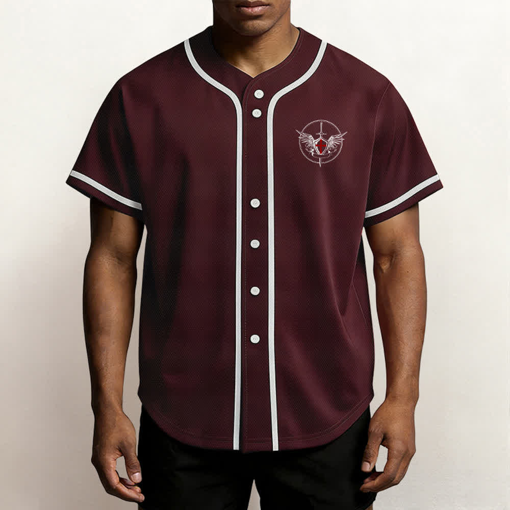 Christianartworkshop Camiseta de béisbol unisex "San Miguel Arcángel Defiéndenos" - image 25