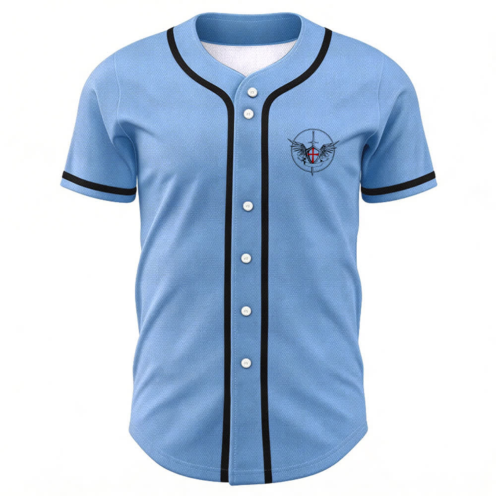 Christianartworkshop Camiseta de béisbol unisex "San Miguel Arcángel Defiéndenos" - image 30