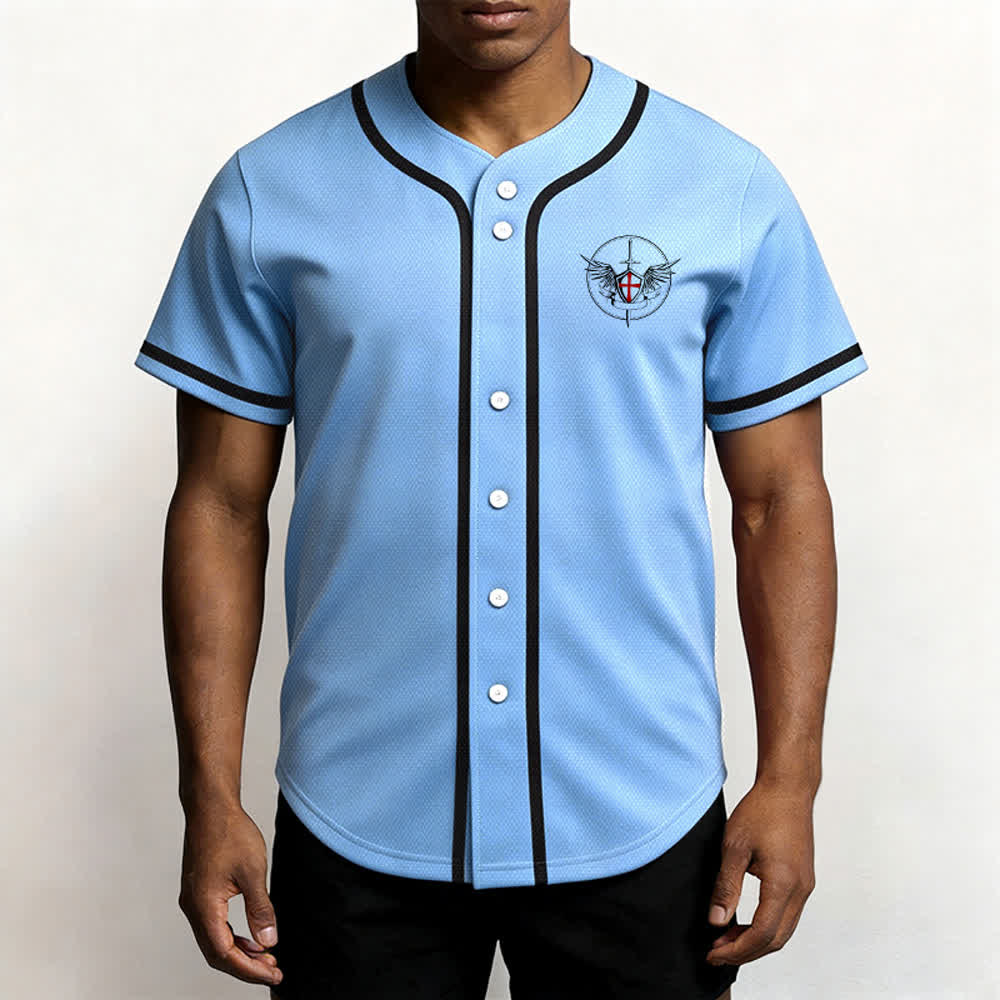 Christianartworkshop Camiseta de béisbol unisex "San Miguel Arcángel Defiéndenos" - image 34