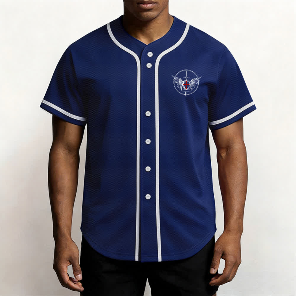 Christianartworkshop Camiseta de béisbol unisex "San Miguel Arcángel Defiéndenos" - image 39