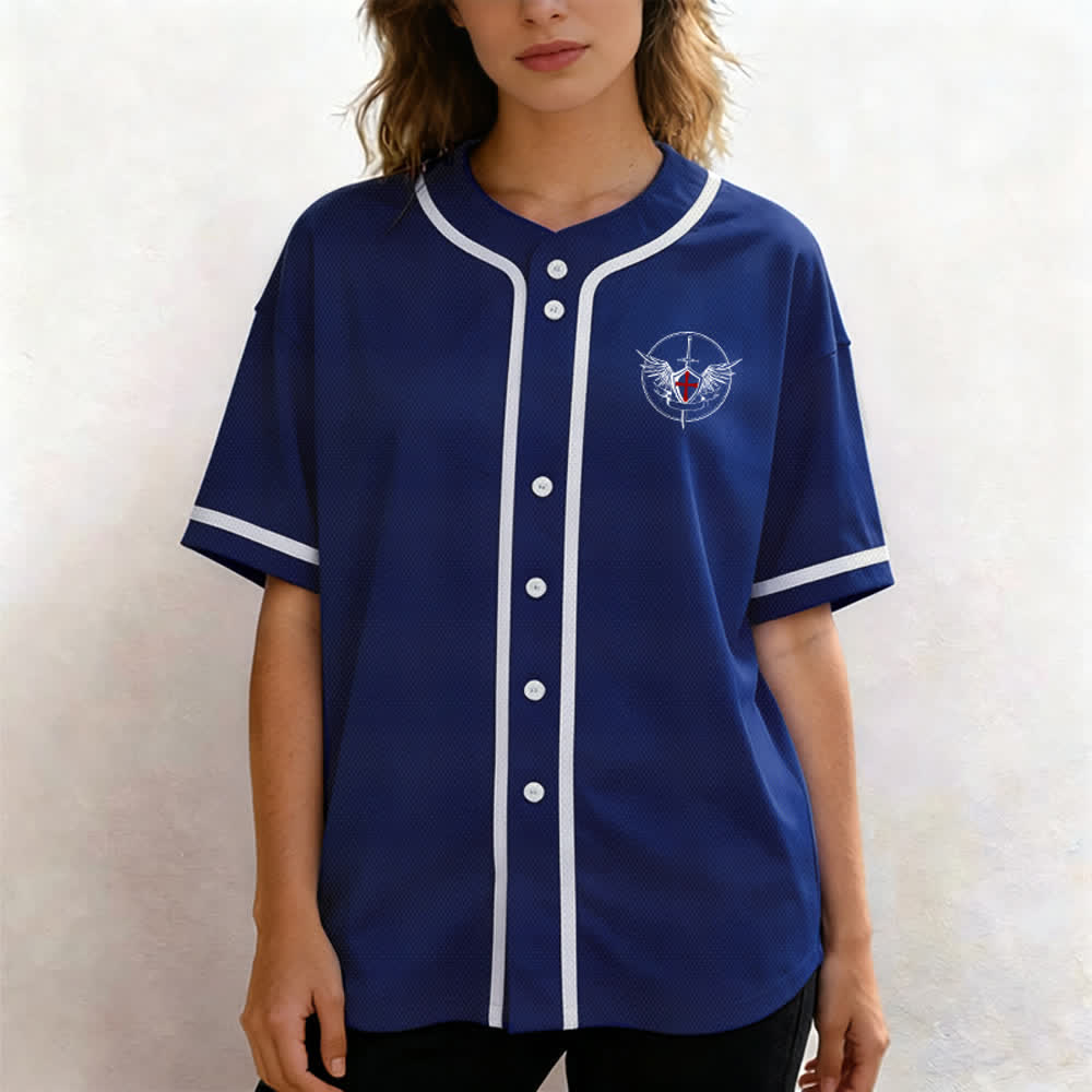 Christianartworkshop Camiseta de béisbol unisex "San Miguel Arcángel Defiéndenos" - image 41