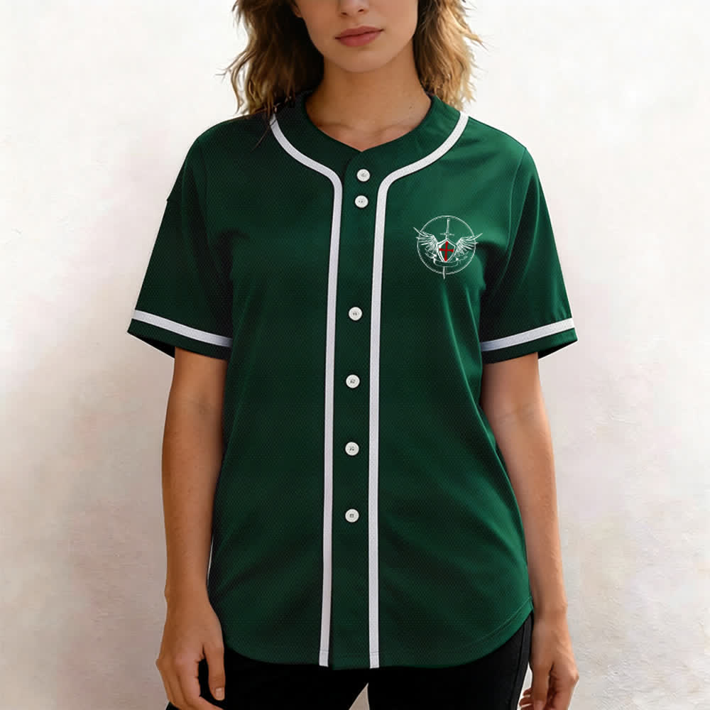 Christianartworkshop Camiseta de béisbol unisex "San Miguel Arcángel Defiéndenos" - image 46