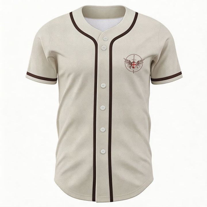 Christianartworkshop Camiseta de béisbol unisex "San Miguel Arcángel Defiéndenos" - image 51