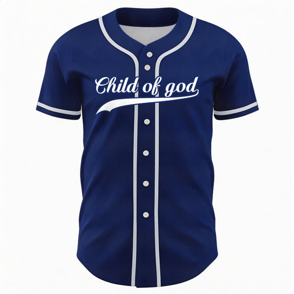 Christianartworkshop Camiseta de béisbol unisex personalizada con nombre y número "Hijo de Dios" - image 10