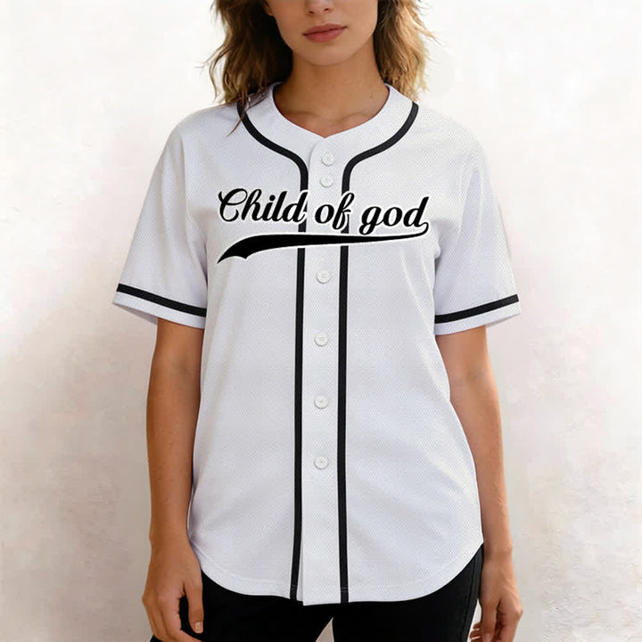 Christianartworkshop Camiseta de béisbol unisex personalizada con nombre y número "Hijo de Dios" - image 22