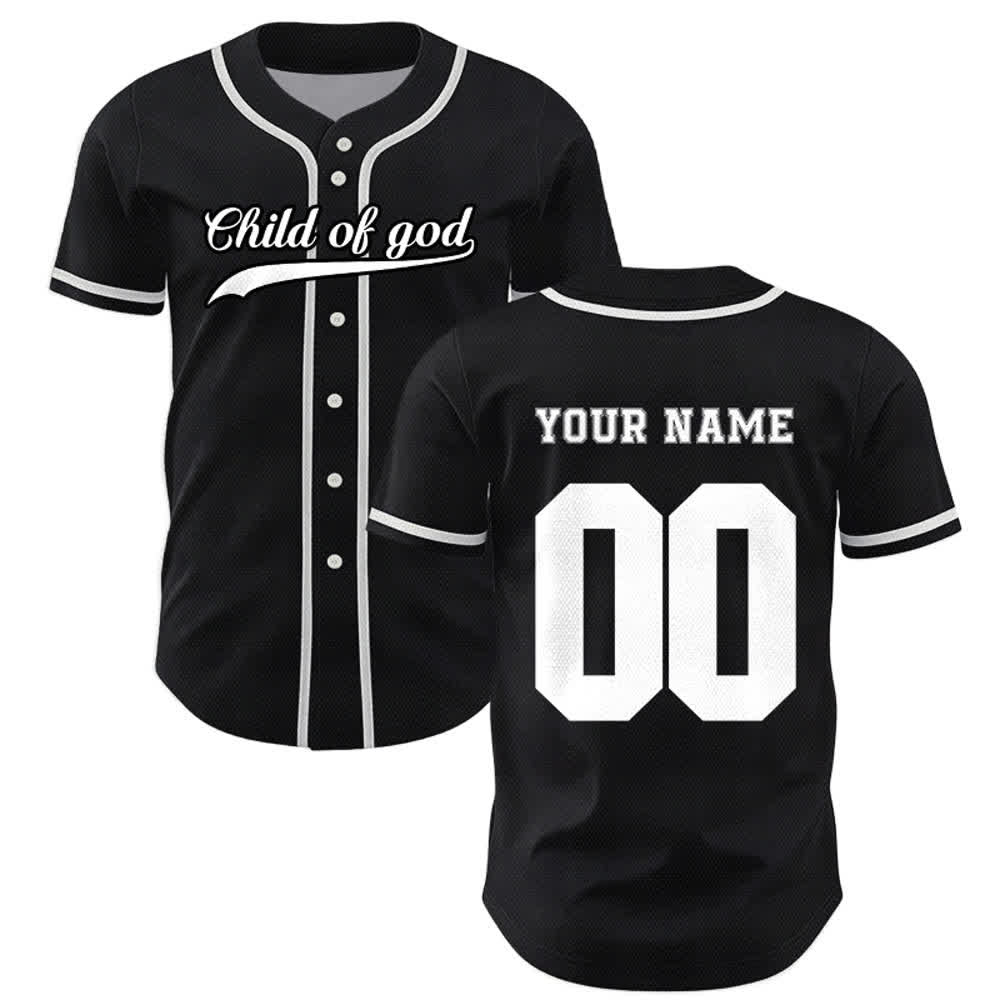 Christianartworkshop Camiseta de béisbol unisex personalizada con nombre y número "Hijo de Dios" - image 33