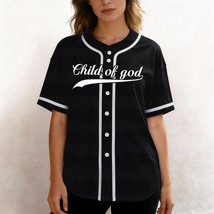 Christianartworkshop Camiseta de béisbol unisex personalizada con nombre y número "Hijo de Dios" - image 38