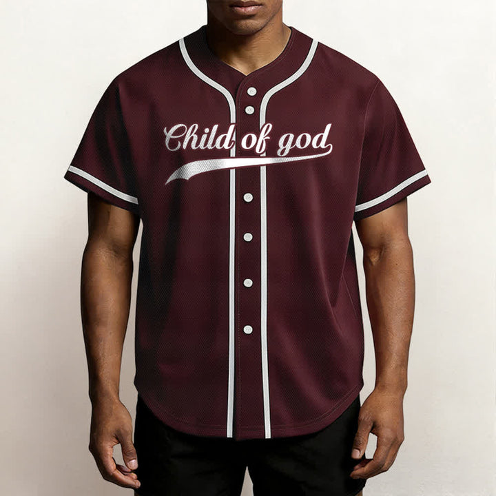 Christianartworkshop Camiseta de béisbol unisex personalizada con nombre y número "Hijo de Dios" - image 44