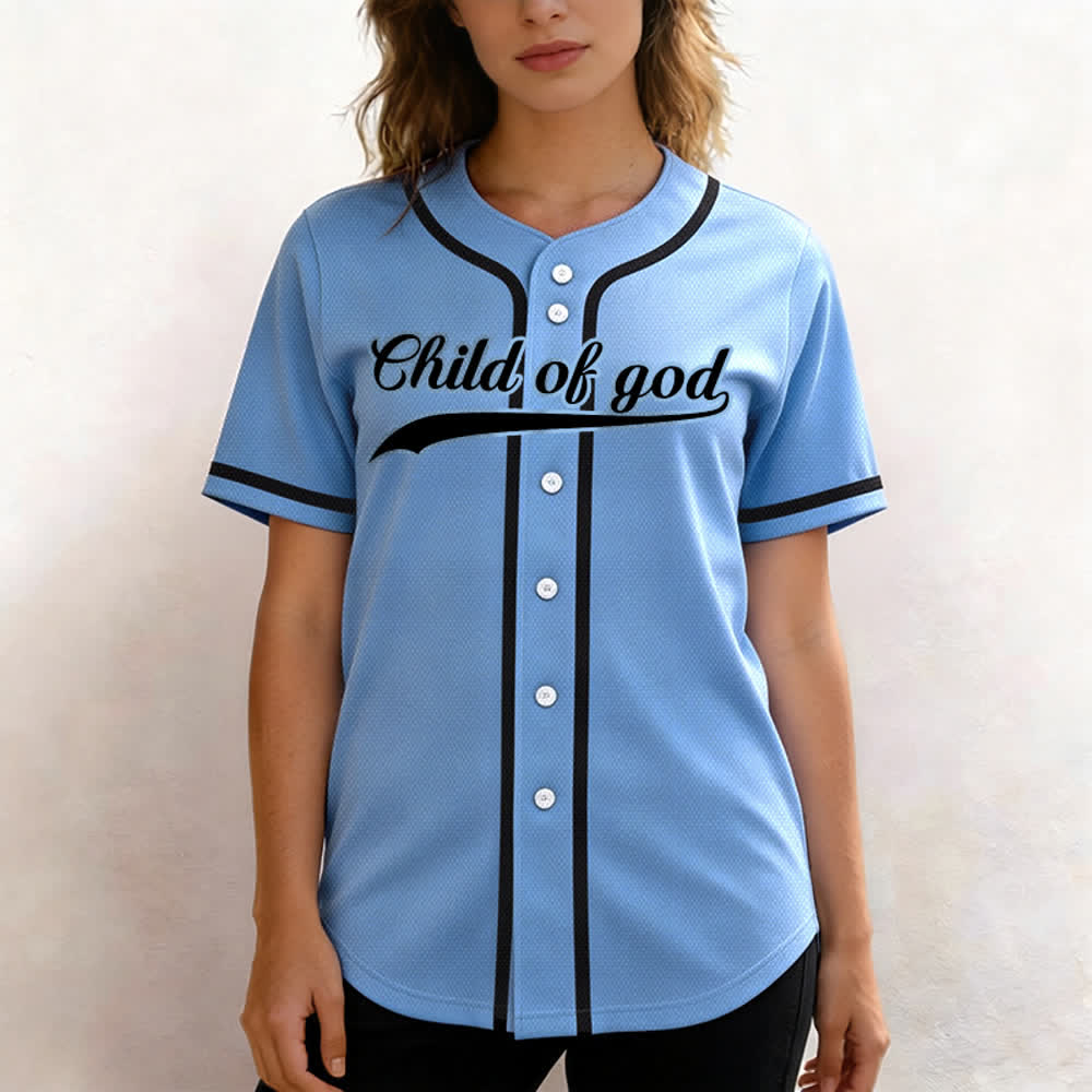Christianartworkshop Camiseta de béisbol unisex personalizada con nombre y número "Hijo de Dios" - image 52