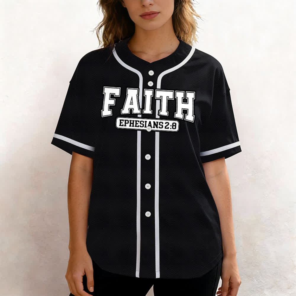 Christianartworkshop Camiseta de béisbol Faith con nombre y número personalizados - image 30
