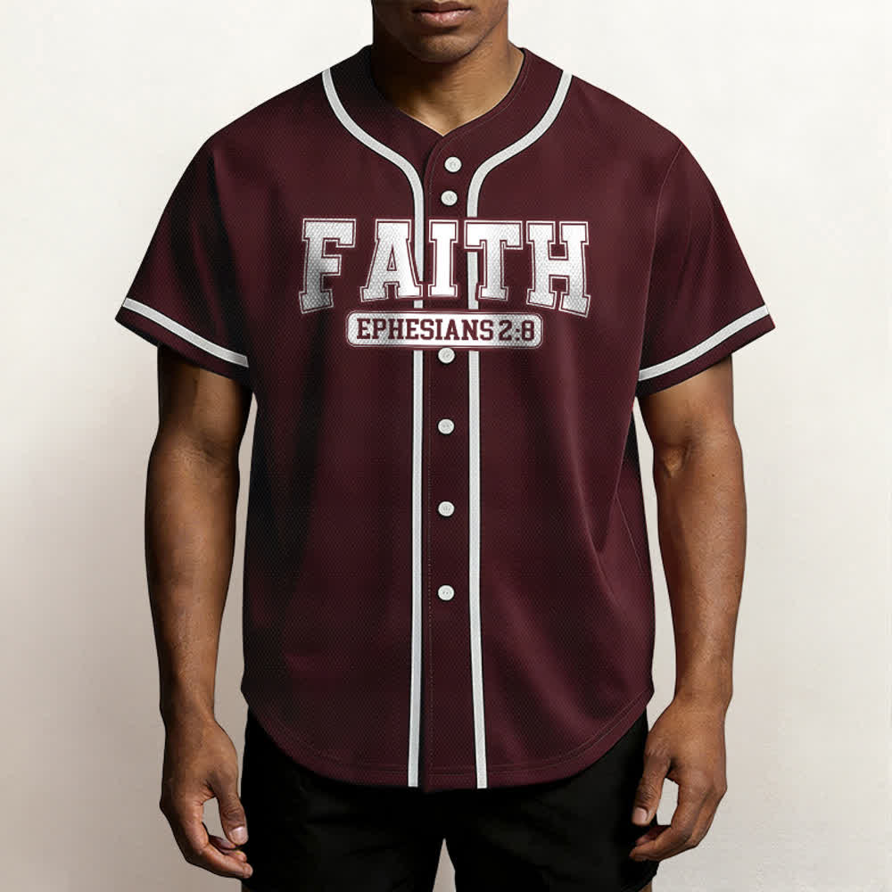 Christianartworkshop Camiseta de béisbol Faith con nombre y número personalizados - image 44