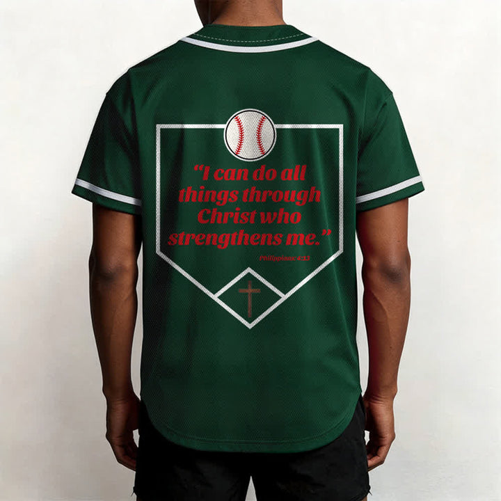 Camiseta de béisbol con el lema de la fe de Filipenses 4:13 de Christianartworkshop : Camiseta deportiva con cruz, fuerza y ​​devoción. - image 54