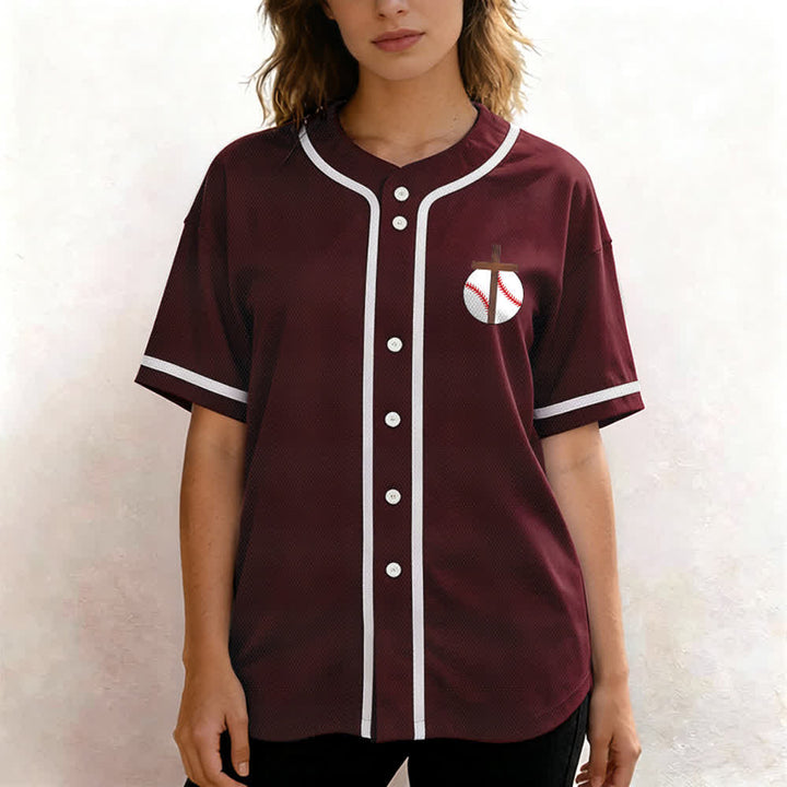 Camiseta de béisbol con el lema de la fe de Filipenses 4:13 de Christianartworkshop : Camiseta deportiva con cruz, fuerza y ​​devoción. - image 41