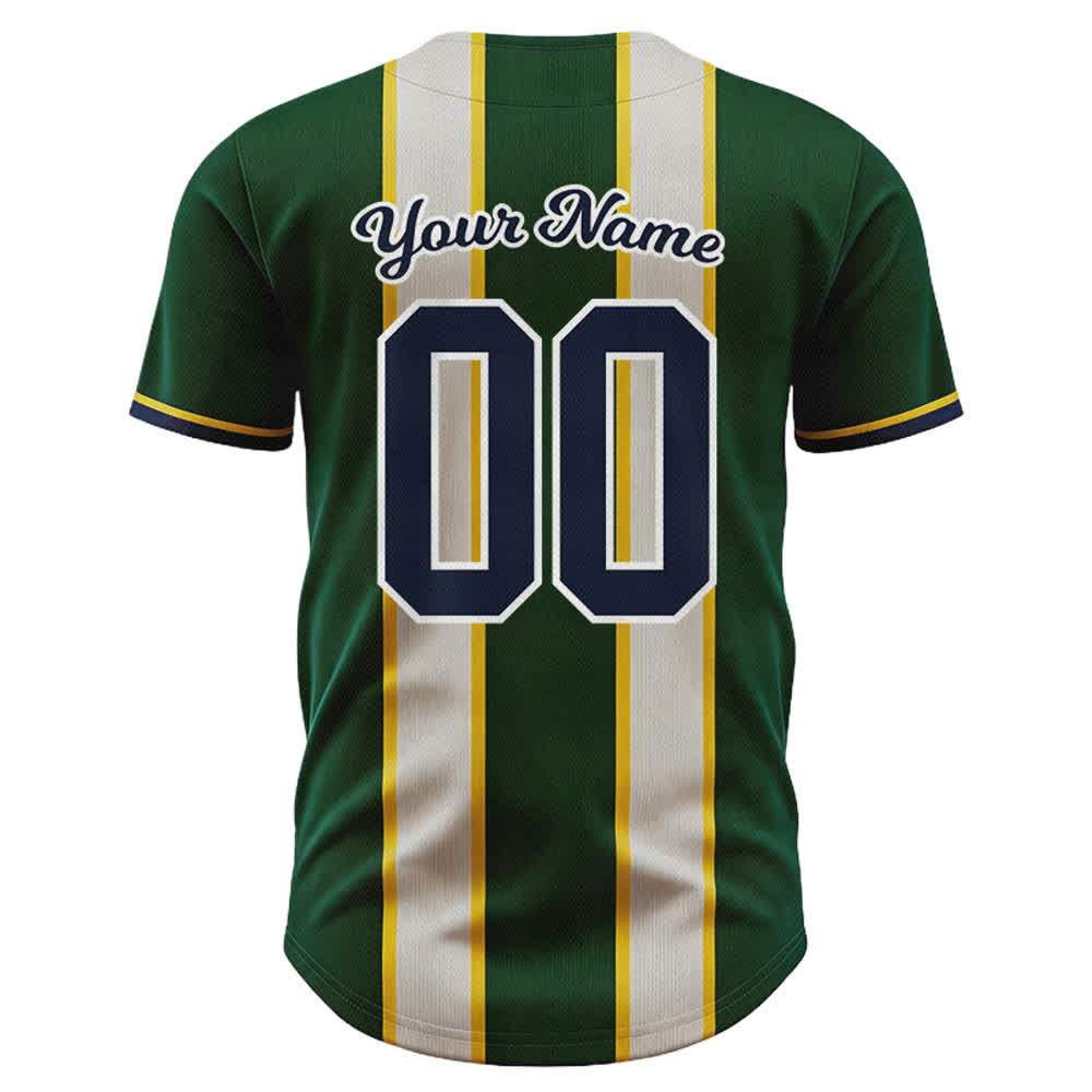 Christianartworkshop Camiseta de béisbol a rayas con botones y nombre personalizado del equipo de Jesús - image 2