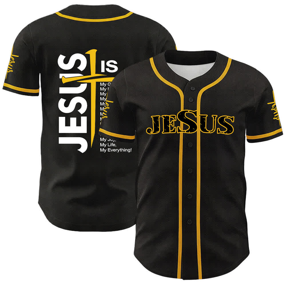 Camiseta de béisbol unisex de Christianartworkshop con la fe: Jesús es mi todo. - Amarillo - 5XL - image 9