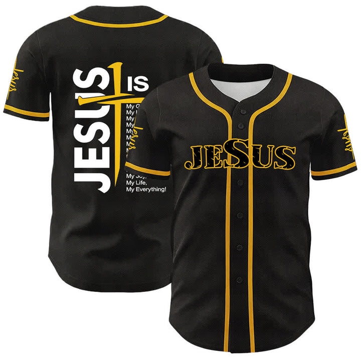 Camiseta de béisbol unisex de Christianartworkshop con la fe: Jesús es mi todo. - Amarillo - 5XL - image 9