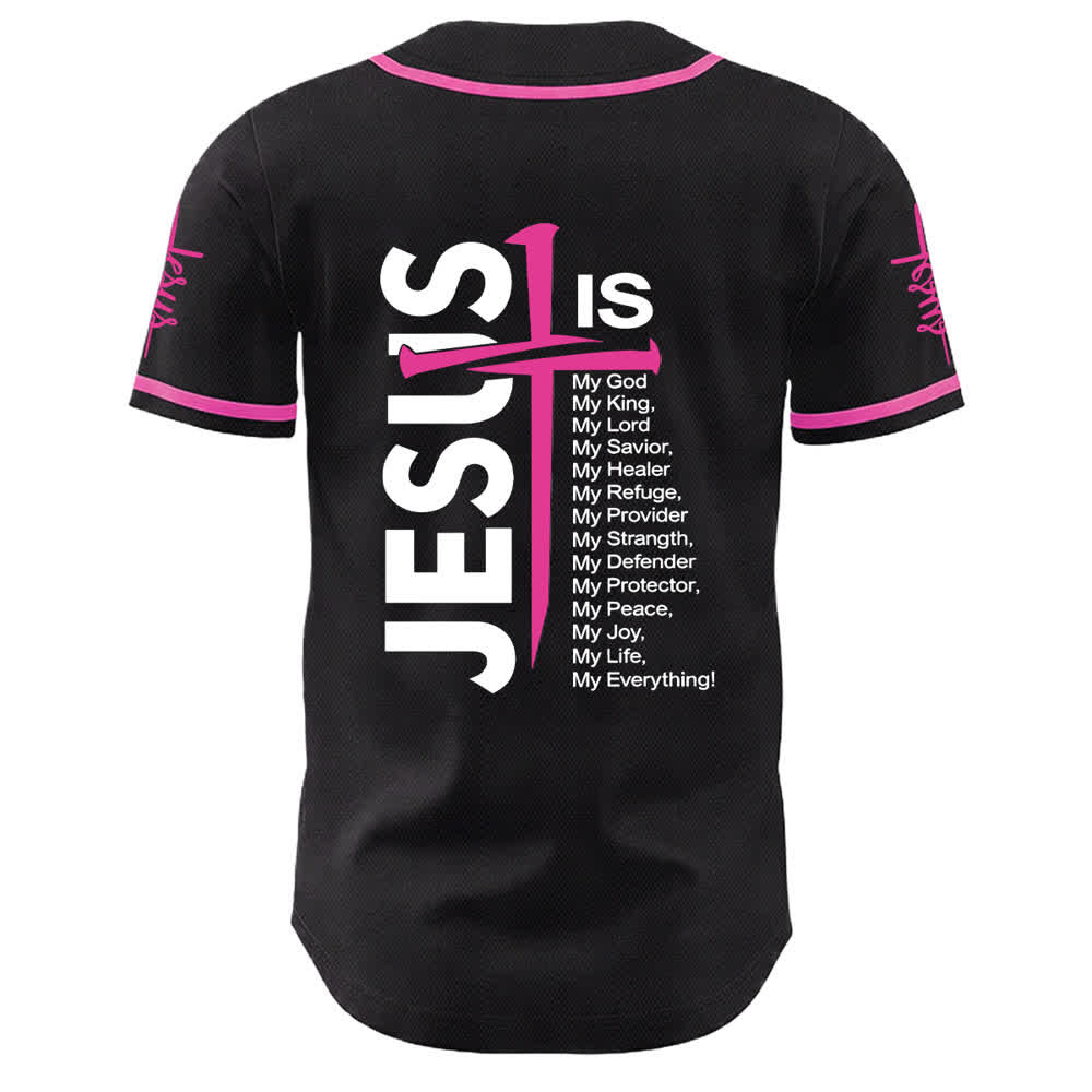 Christianartworkshop Camiseta de béisbol unisex con la fe "Jesús es mi todo" - image 17
