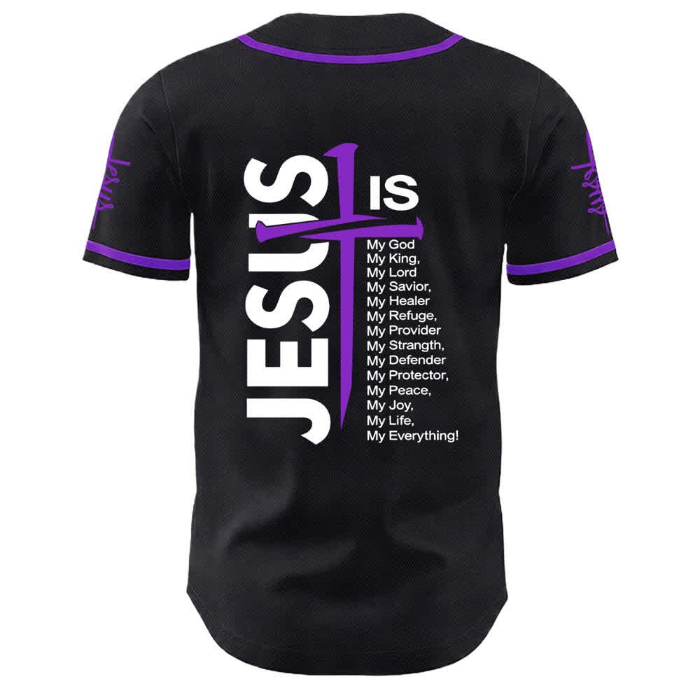 Camiseta de béisbol unisex de Christianartworkshop con la fe: Jesús es mi todo. - image 23