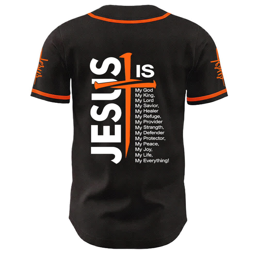 Christianartworkshop Camiseta de béisbol unisex con la fe "Jesús es mi todo" - image 14