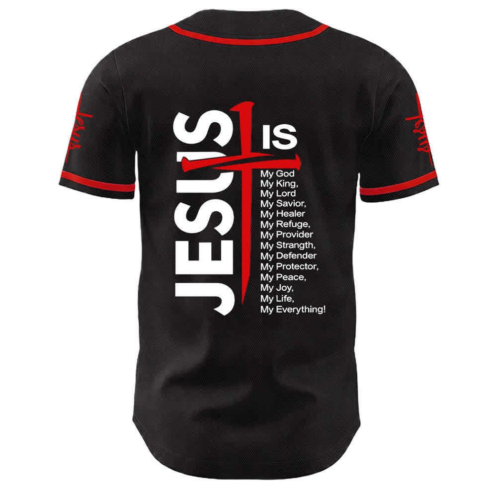 Christianartworkshop Camiseta de béisbol unisex con la fe "Jesús es mi todo" - image 5