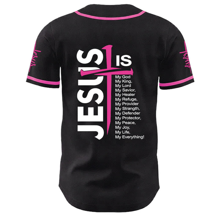 Camiseta de béisbol unisex de Christianartworkshop con la fe: Jesús es mi todo. - image 17