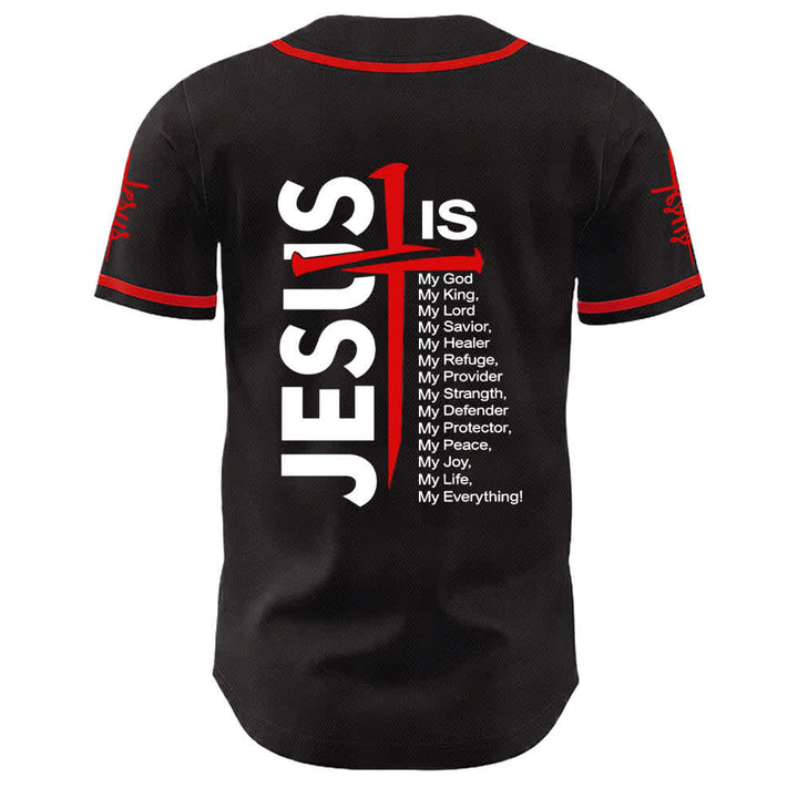 Camiseta de béisbol unisex de Christianartworkshop con la fe: Jesús es mi todo. - image 5
