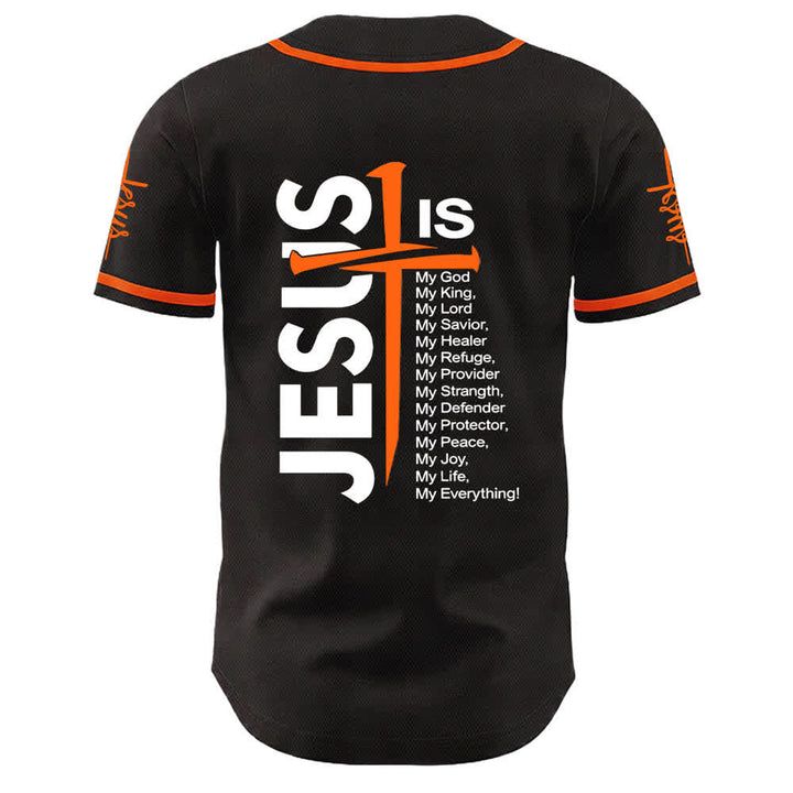 Camiseta de béisbol unisex de Christianartworkshop con la fe: Jesús es mi todo. - image 14