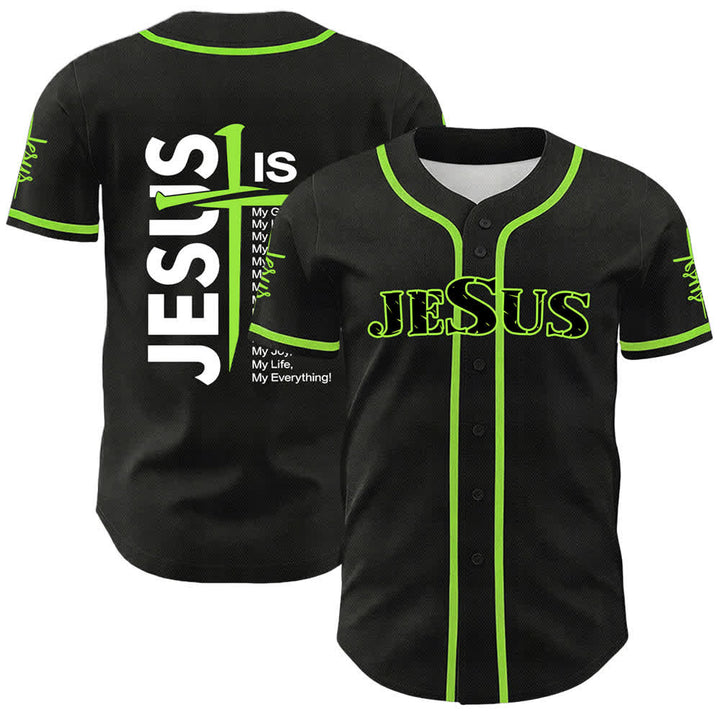 Camiseta de béisbol unisex de Christianartworkshop con la fe: Jesús es mi todo. - Verde - 5XL - image 18