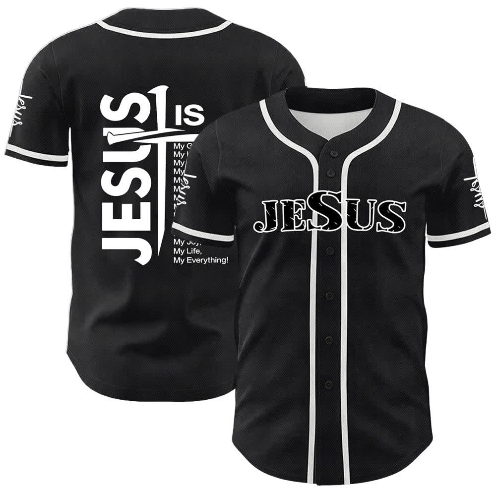 Camiseta de béisbol unisex de Christianartworkshop con la fe: Jesús es mi todo. - Blanco - 5XL - image 6