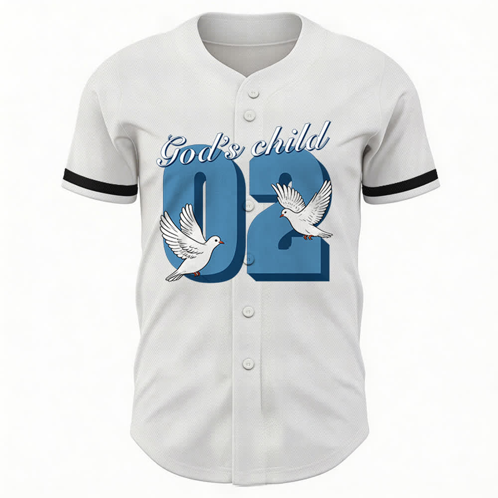 Christianartworkshop Camiseta de béisbol con diseño inspirador de paloma y número "El hijo de Dios" - image 8