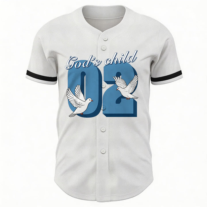 Christianartworkshop Camiseta de béisbol con diseño inspirador de paloma y número "El hijo de Dios" - image 8