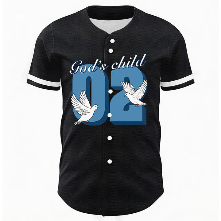 Christianartworkshop Camiseta de béisbol con diseño inspirador de paloma y número "El hijo de Dios" - image 1