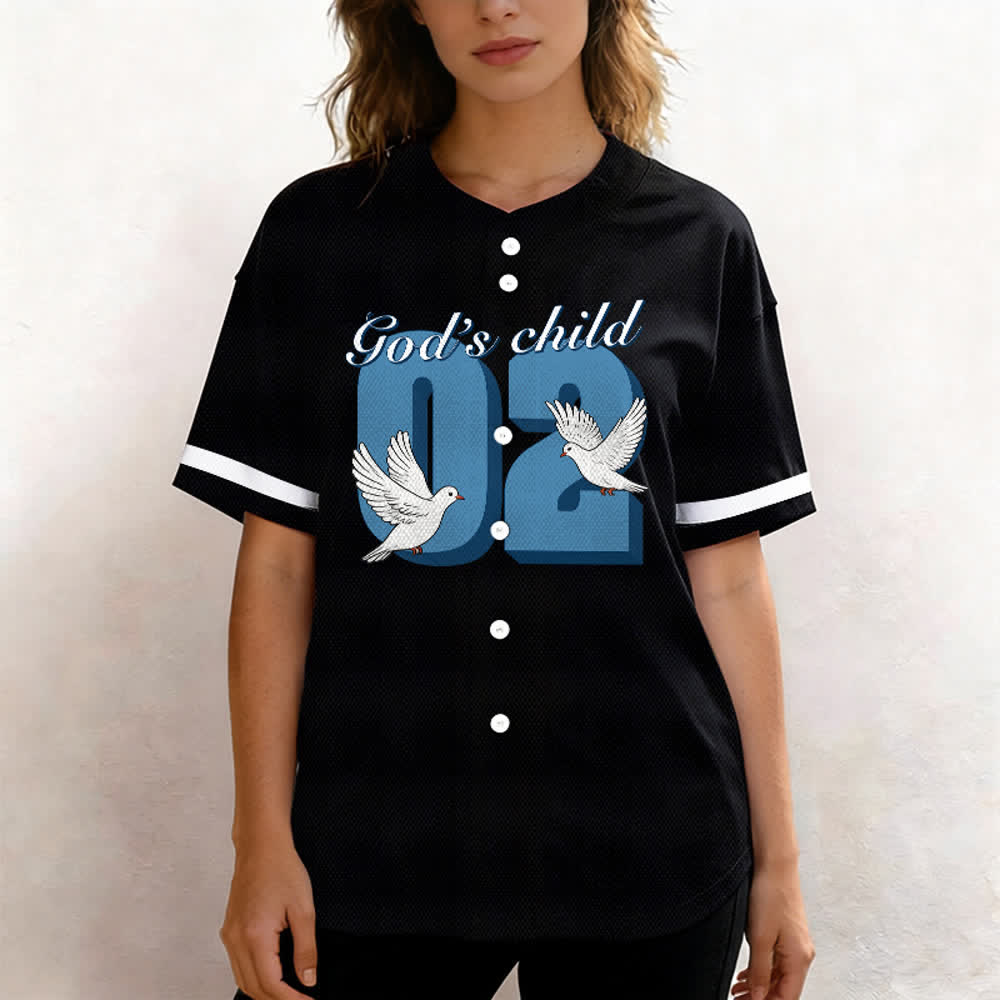 Christianartworkshop Camiseta de béisbol con diseño inspirador de paloma y número "El hijo de Dios" - image 5