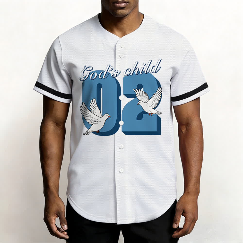 Christianartworkshop Camiseta de béisbol con diseño inspirador de paloma y número "El hijo de Dios" - image 10