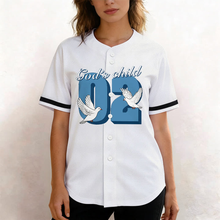 Christianartworkshop Camiseta de béisbol con diseño inspirador de paloma y número "El hijo de Dios" - image 12
